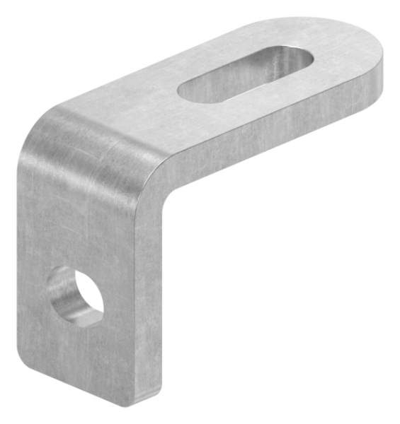 Winkel-Anschweisslasche Stahl S235 60x40x25x6 mm mit Langloechern-88-1154111-ST-90.25