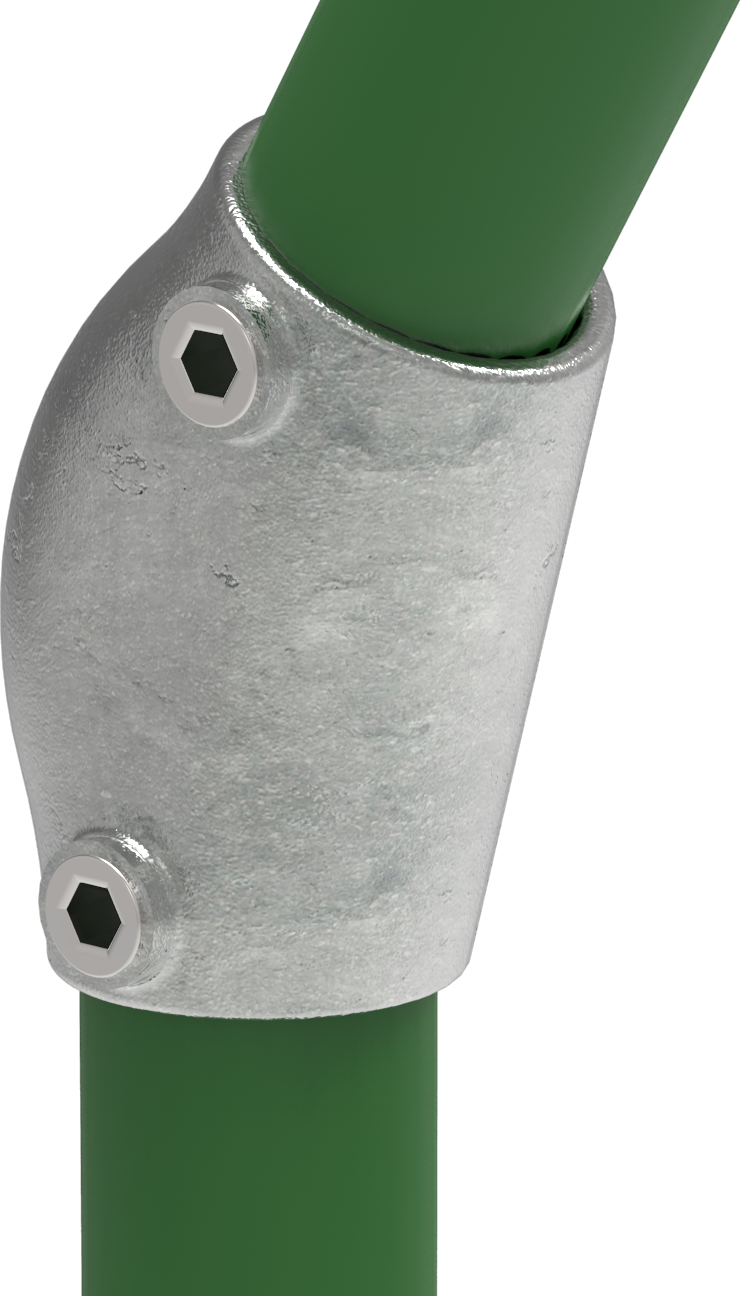 Rohrverbinder Bogen variabel 15-60° Ø 33-7 mm -1- - Temperguss verzinkt - 124B34-124B34