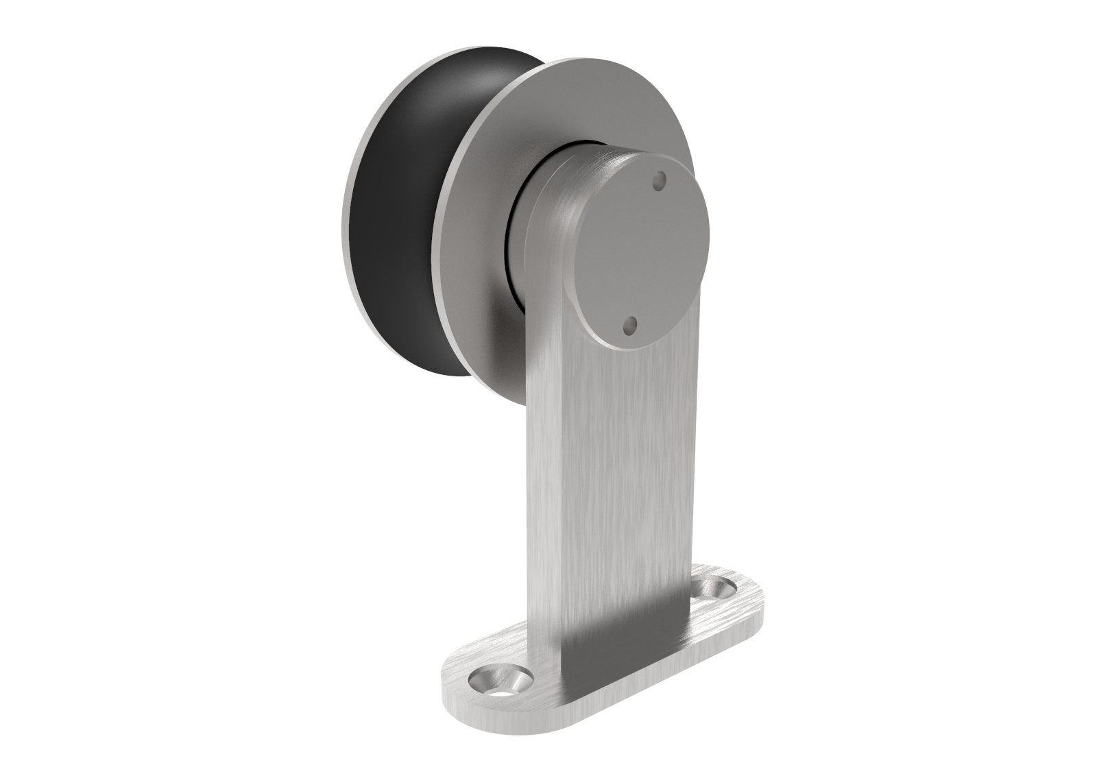 Laufwagen fuer Holzschiebetuer an Rundstange Edelstahl V2A geschliffen-89-11WSP91001-A.4