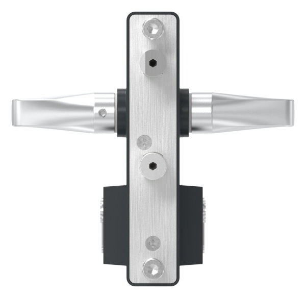 Gittertorschloss GTS 2 fuer Rohrstaerke 60-80mm- montagefertiges Set- anthrazitgrau-88-1156704-ALU.7016