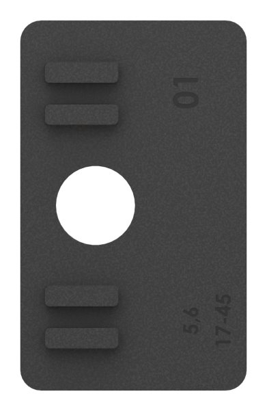 1 Paar Gummis zu Glasklemme 55x65x37-5 mm AbZ fuer 9-52 mm Glas VSG-10-3211ABZ.0
