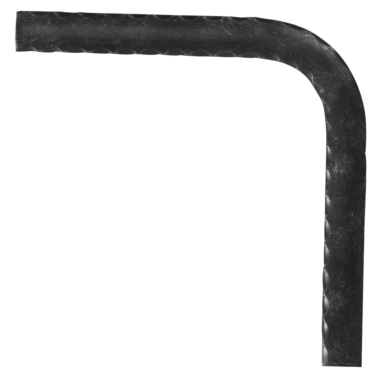 Handlauf-Bogen 90° 40x8 mm Kanten gehaemmert Stahl S235JR schweissbar-30-1432.8