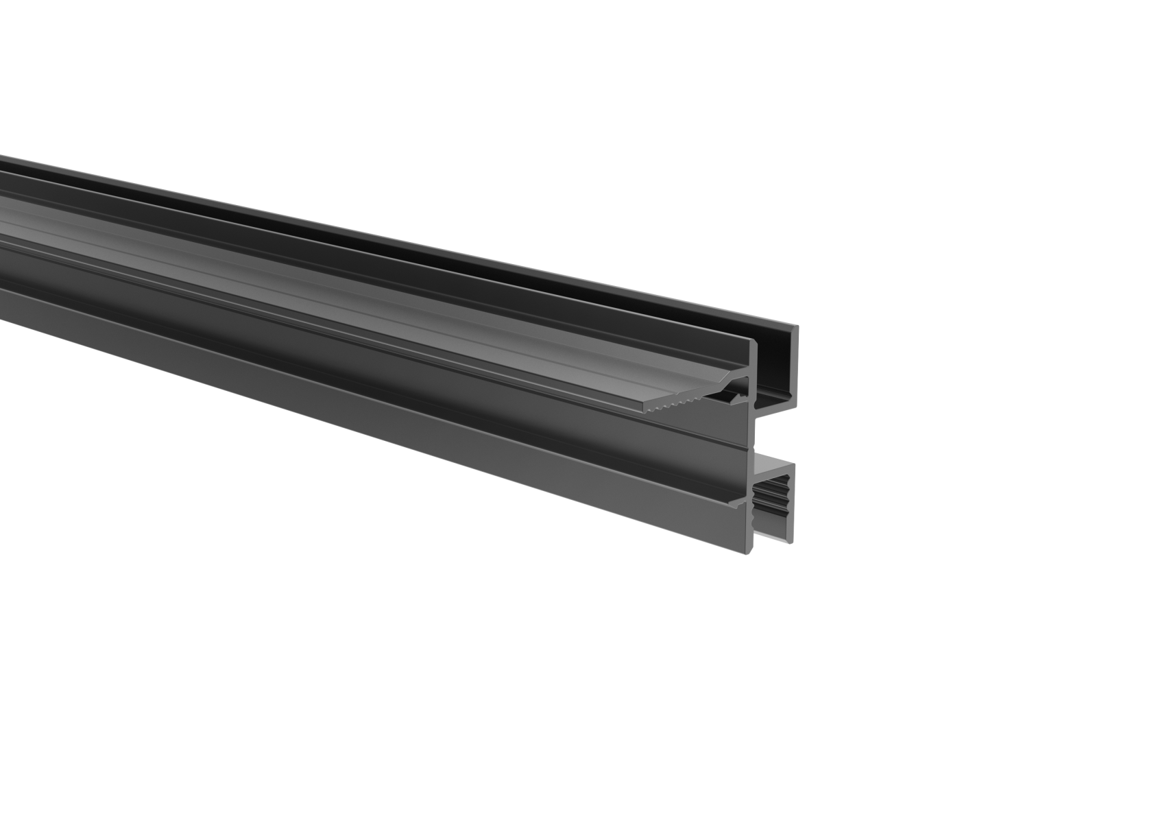 Zaunadapter Aluminium fuer Fuellungen 20-22-24-26 mm- 6000 mm- Anthrazit RAL 7016-89.FGAS20X266000R7016