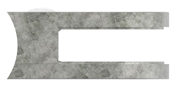 Glasklemme 63x45x28 mm AbZ fuer Anschluss Ø 48-3 mm Zink-10-2248ABZ.3