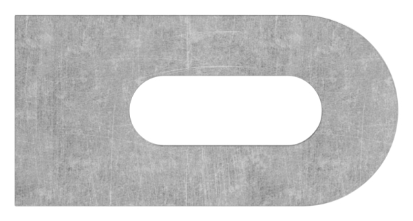 Anschweisslasche Stahl S235 50 x 25 x 6 mm mit Langloch 25 x 9 mm-88-1154111-ST.25