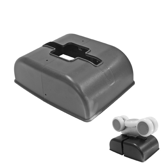 Abdeckkappe Kunststoff PVC fr Laufwagen H-34 grau-89-11H34PVCCAP-A.4