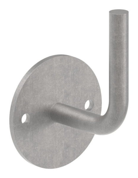 Handlauftraeger Stahl roh Ronde Ø 70x4 mm Buegel Ø 12 mm Wandabstand 62 mm zum Anschweissen-88-1150300-ST.62