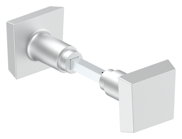 Alu-Tuerknopfpaar -quadratisch- mit Drueckerstift-12-3018.6