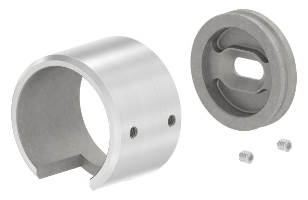 Wandbefestigung Edelstahl V4A fuer Rohr Ø 48-3 mm rechts-88-1160396-V4A.R
