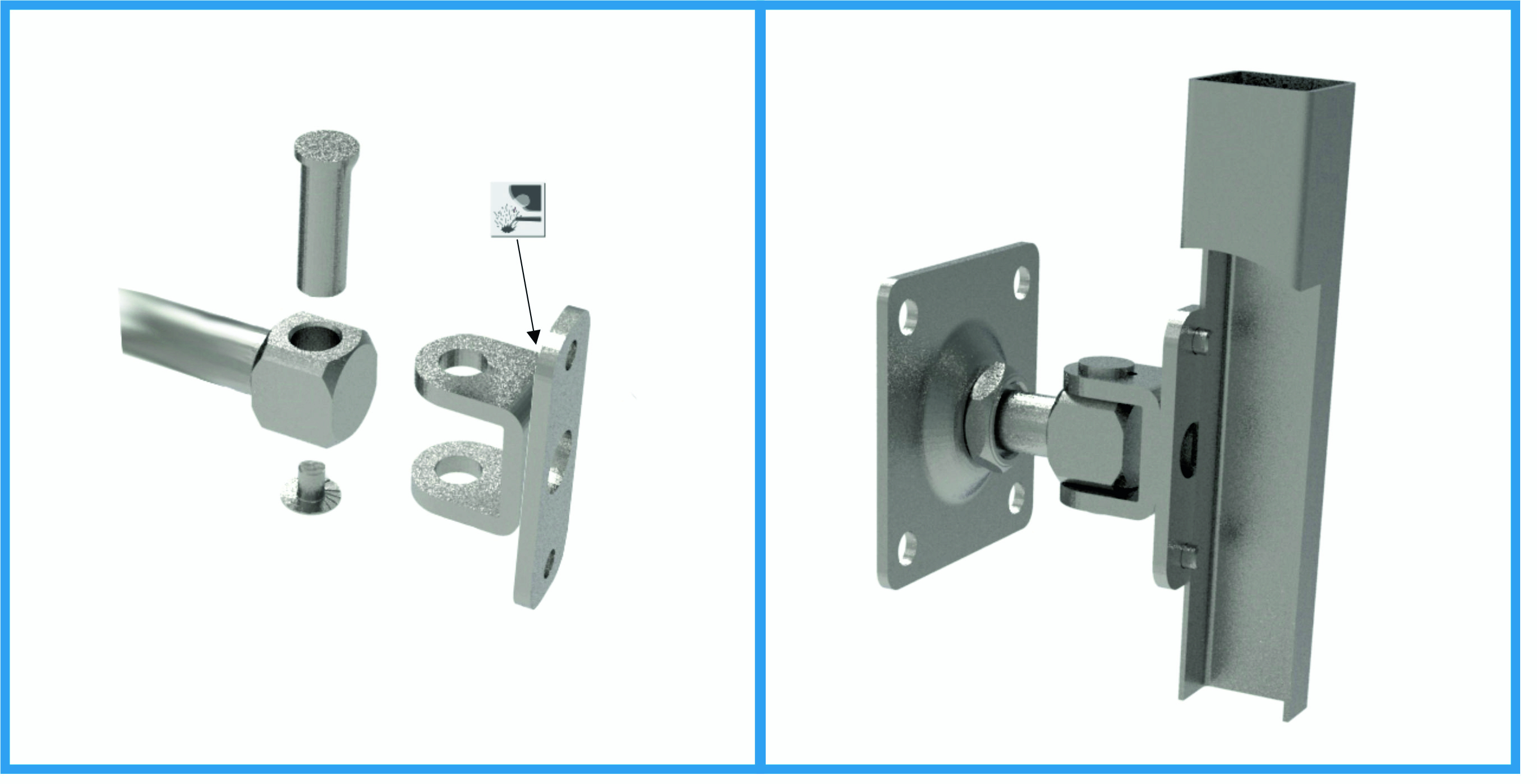 Anschraubplatte V2A 30 x 90 x 5 mm fuer verstellbare Scharniere-89-11D83030X90X5-A.4