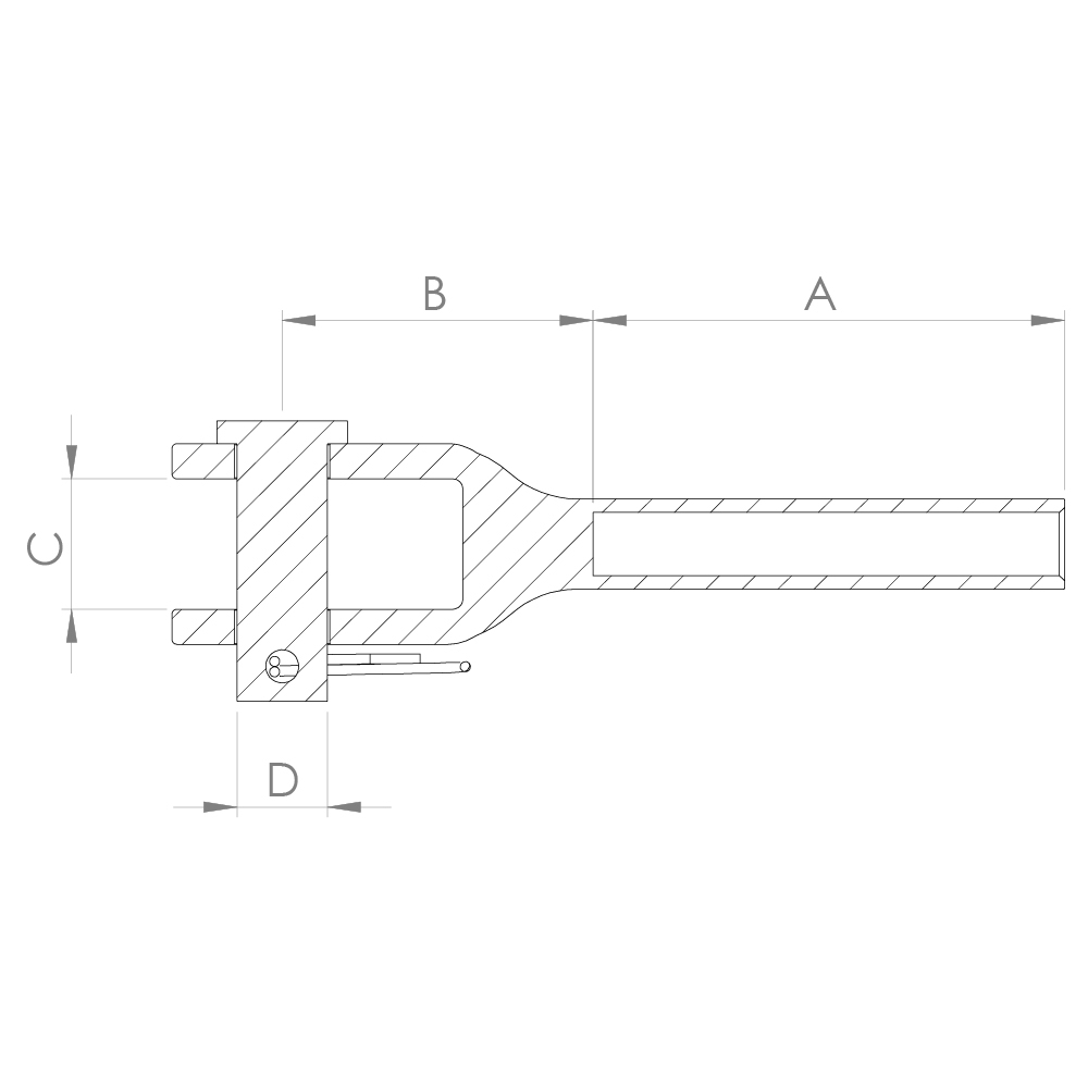 Gabelterminal zum Sebstverpressen - fuer Seil von Ø 3 mm bis Ø 8 mm - V4A-11.2815