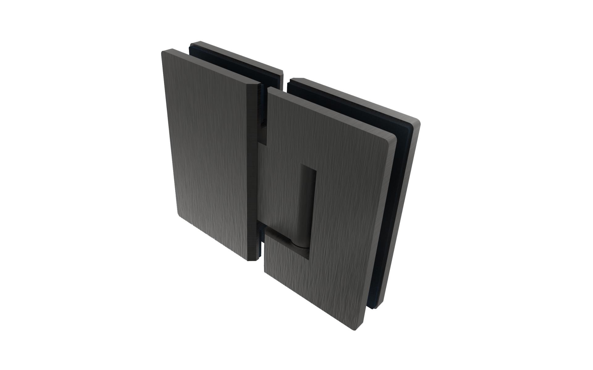 Glastuerscharnier Glas-Glas- schwarz- Edelstahl- 8-10mm- 90° Stopp-89-11GSBLACKDB9902SB-A.4