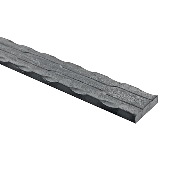 Zierhandlauf Stahl roh 40 x 5 mm L=3000 mm dekoriert-89-11P01040X53M-A.4