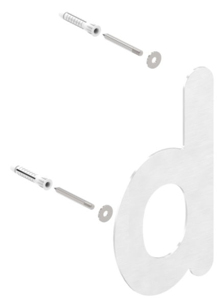 Buchstabe d - klein - Masse- 110 mm x 155 mm - V2A-11-8063.4