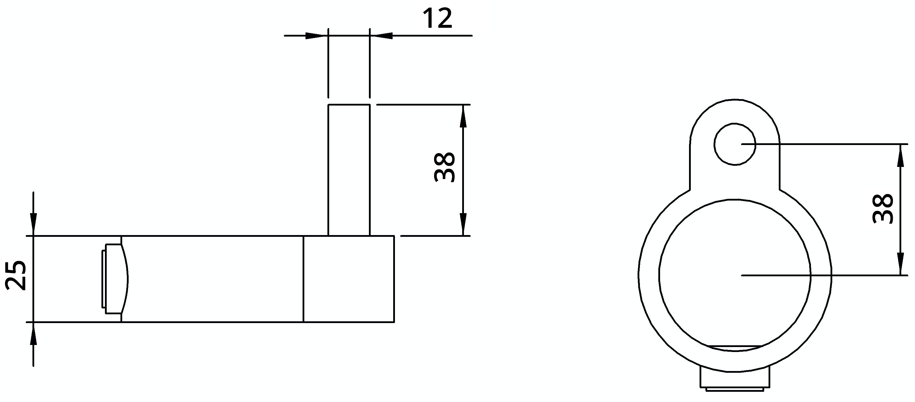 Rohrverbinder Stellringzapfen Ø 42-4 mm -1 1-4- - Temperguss verzinkt - 140C42-140C42
