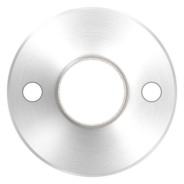 Wand- und Bodenanker mit Raendelung  Masse-  Ø 100x6mm fuer Ø 48-3x2-5 mm - V2A-11-3034.4