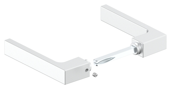 Tuerdruecker-Paar Aluminium eckig mit Vierkantstift 8x8 mm-88.1115391