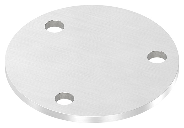 Ankerplatte Masse- Ø 120x6 mm mit 3 Bohrungen Ø 11 mm V2A-11-2295.4