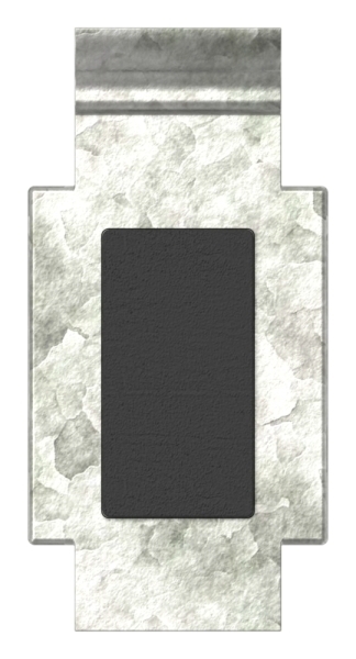 1 Sicherungsboden zu Glasklemme 52x52x32-5 mm AbZ Zink-10-3116ABZ.3