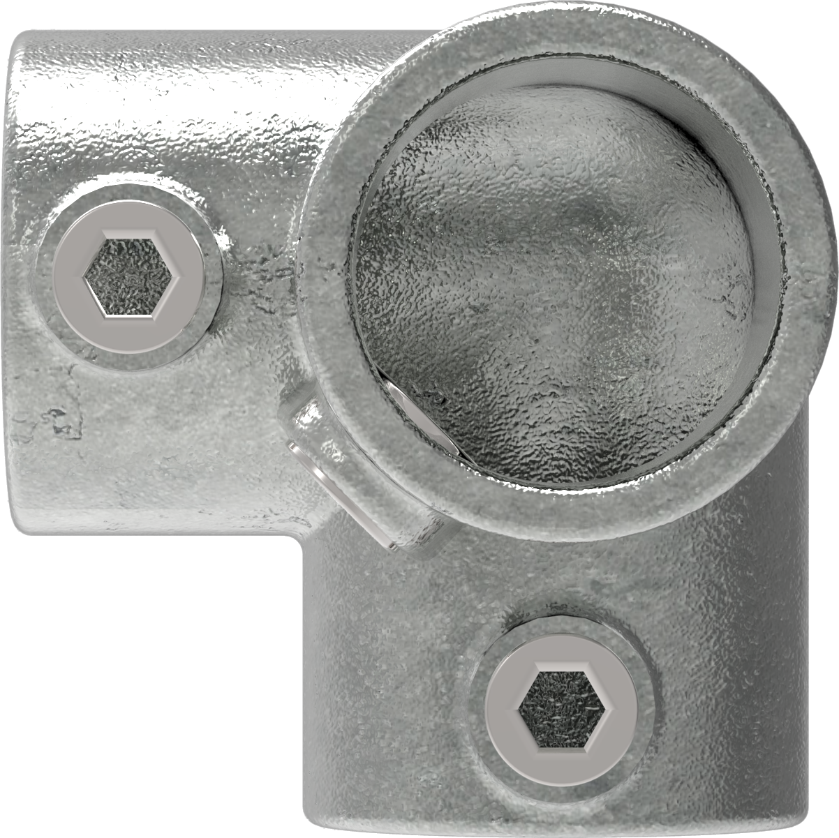 Rohrverbinder Dreiweg-Eckstueck 90° Ø 21-3 mm -1-2- - Temperguss verzinkt - 128T21-128T21