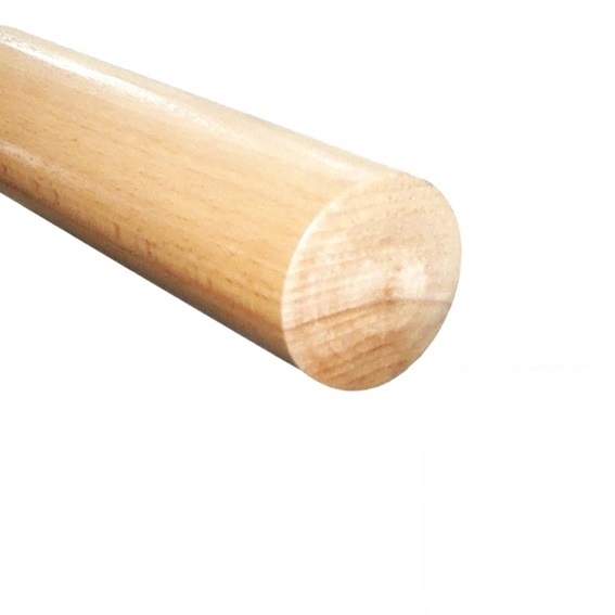 Holzhandlauf Buche massiv Ø 42 mm L = 1600 mm roh-89-11WBD42L1600-A.4