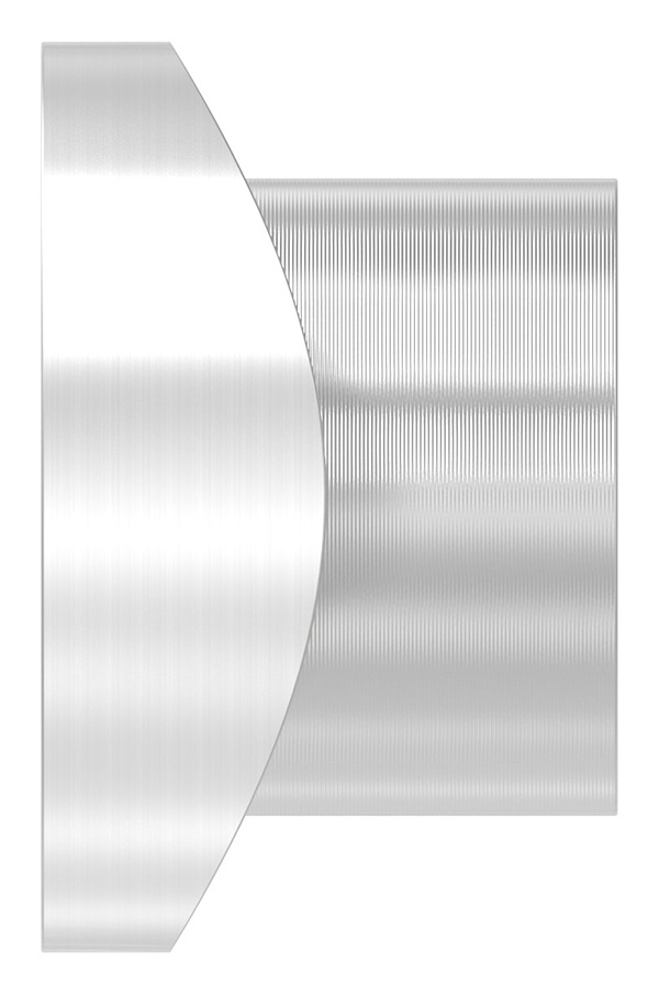 Gewindehuelse Edelstahl V2A fuer Rohr Ø 48-3 mm Gewinde M16 geschliffen Korn 240-88-1151351-240.48