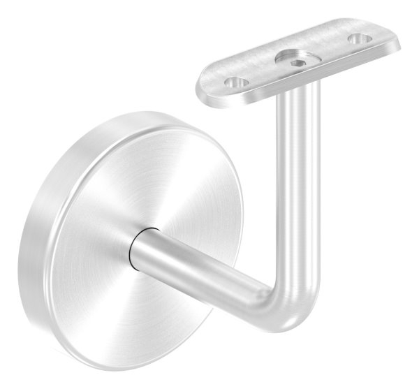 Handlaufhalter V2A Wandabstand 75 mm fuer Rohr 42-4 mm mit Abdeckrosette verschweisst-11-2081.4