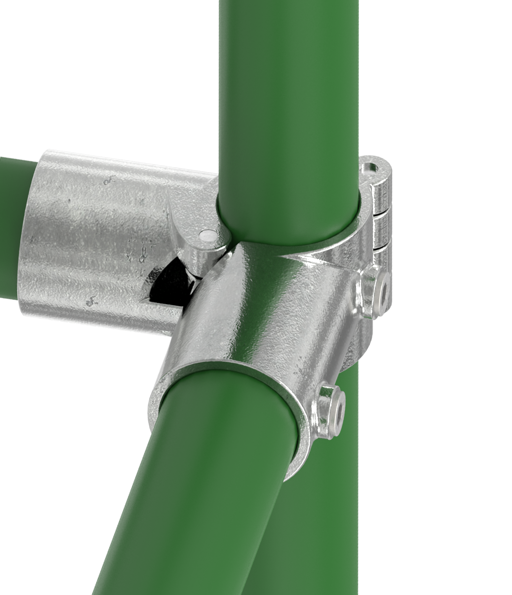 Rohrverbinder Eckstueck aufklappbar Ø 48-3 mm -1 1-2- - Temperguss verzinkt - 116D48-V-116D48-V