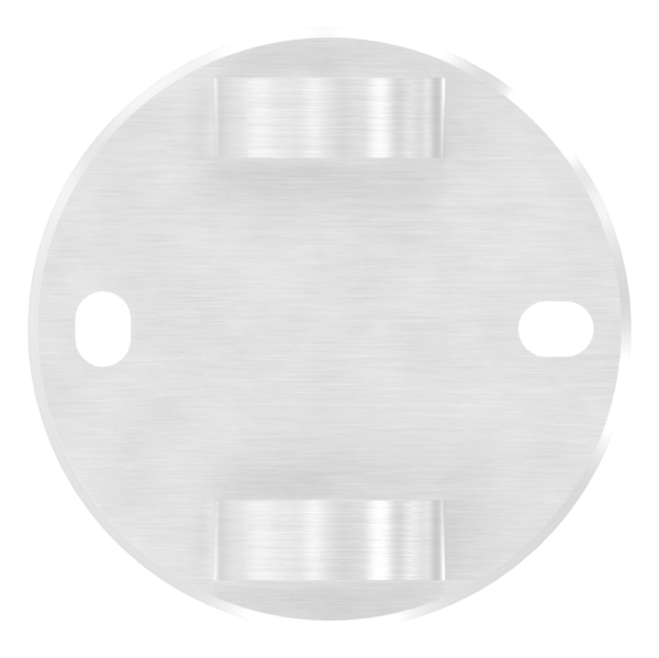 Wandbefestigung  Masse- 120x10 mm zum Spannen fuer Gelaenderpfosten Ø 33-7 mm - V2A-11-3066.4