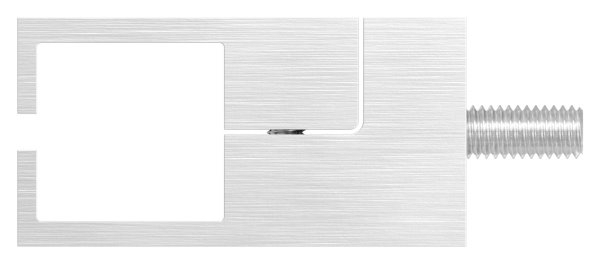 Klemmprofilhalter Edelstahl V2A fuer 20x20 mm Profil- Anschluss gerade- geschliffen Korn 240-88-1155352-240.00