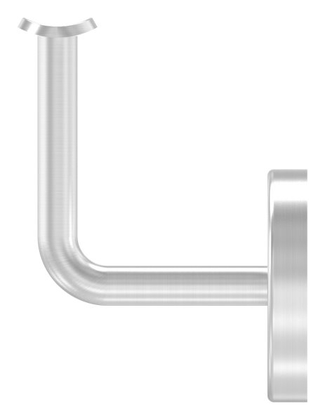 Handlaufhalter V2A Wandabstand 75 mm fuer Rohr 42-4 mm mit Abdeckrosette verschweisst-11-2081.4