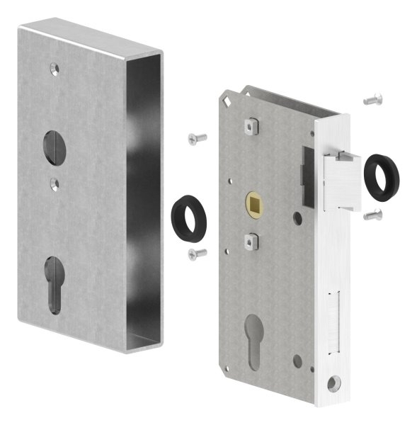 Einsteckschloss Edelstahl 30x94-5x172 mm geschliffen verzinkt-30-3203.8