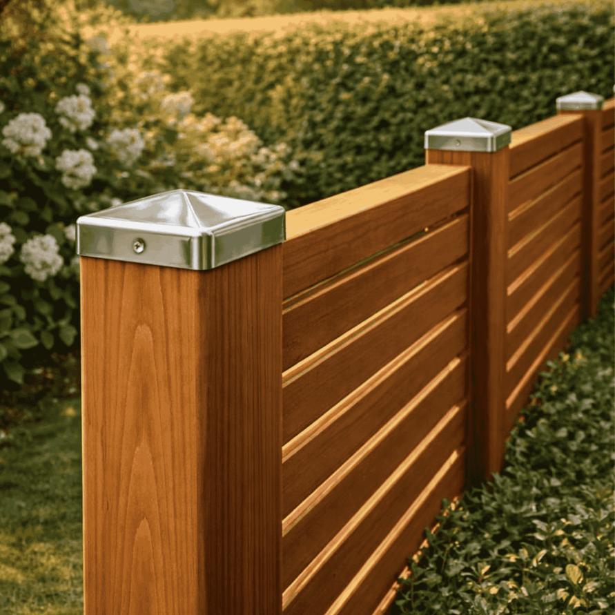 Pfostenkappe 70x70 mm Edelstahl V2A glaenzend poliert – 10er Set inkl. Schrauben-60220-70-012