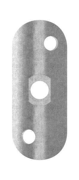 Handlaufanschlussplatte Stahl S235JR 63x25x4 mm Rohranschluss Ø 42-4 mm Bohrungen versetzt-88-1150228.ST