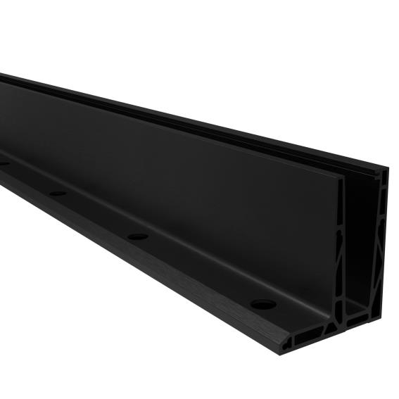 Ganzglasgelaender Profil Aluminium 5000 mm Glas 12-21-52 mm Oberverankerung Schwarz-89-11AL0006ECO5000SEB-A.4