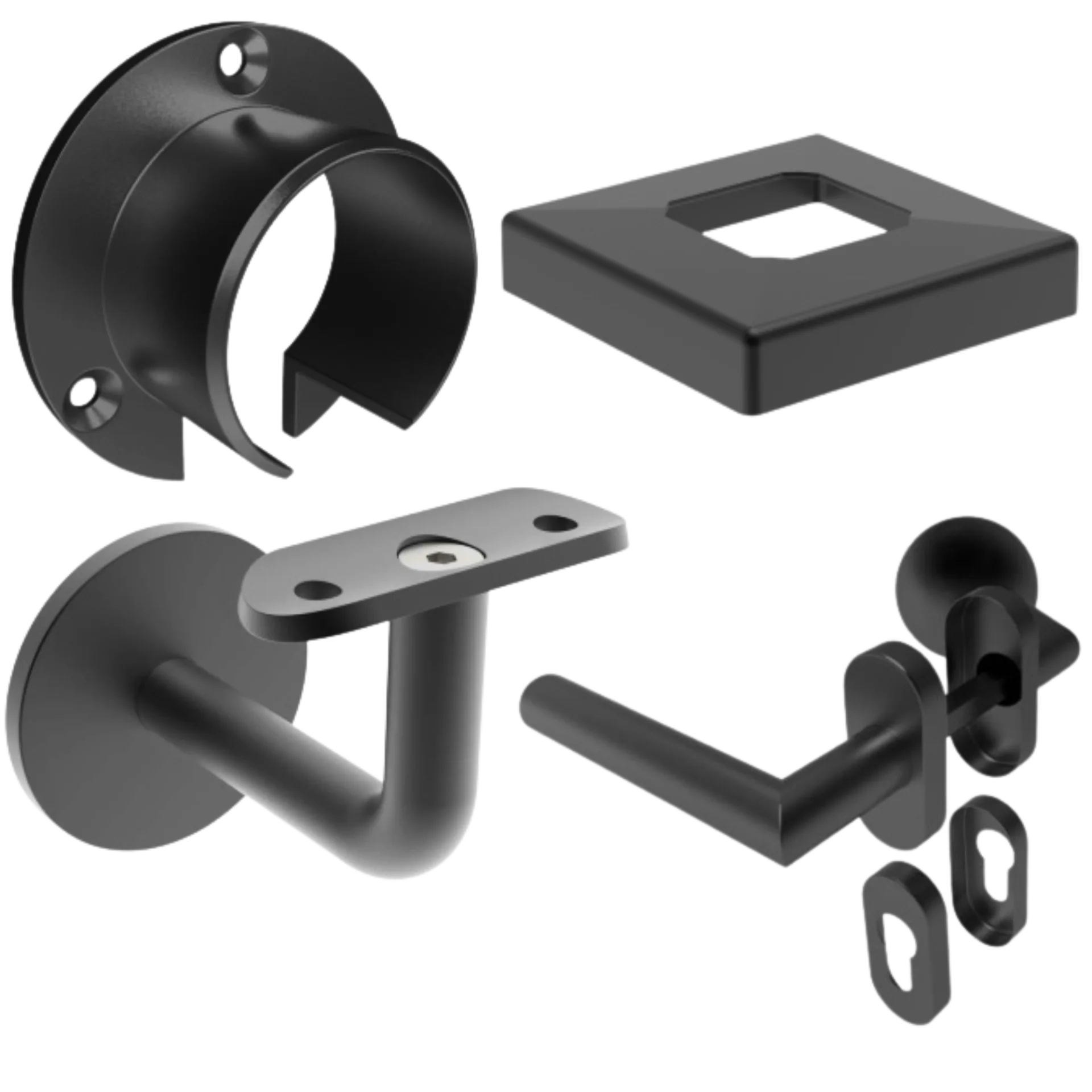 Black Lane - Pulverbeschichtete Edelstahl Teile