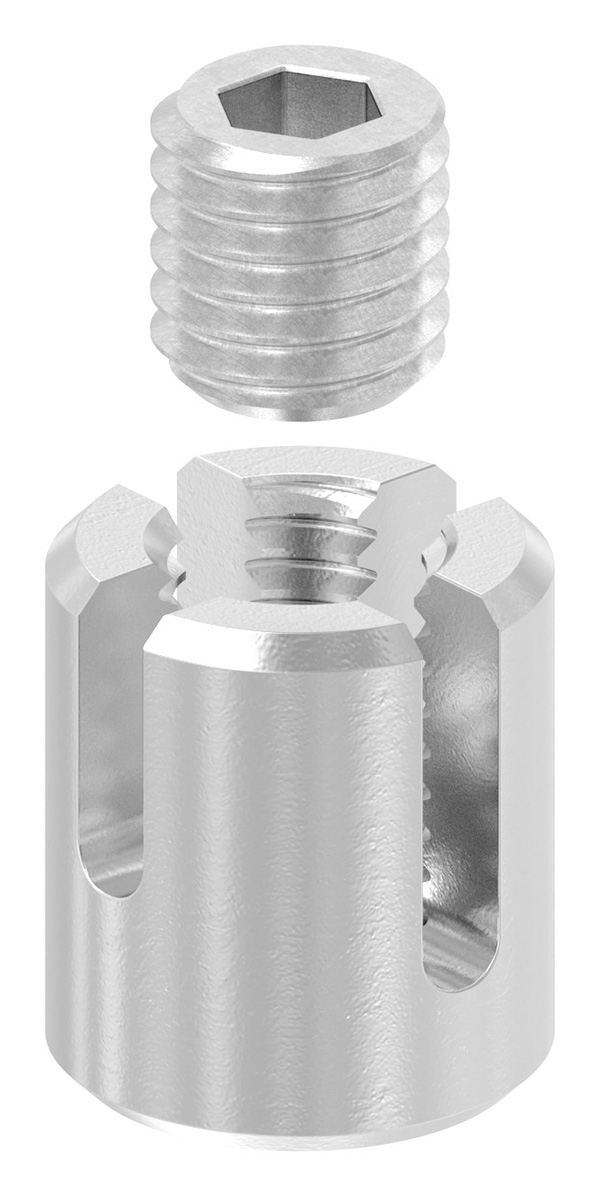 Kreuzklemme Edelstahl V4A fuer Seil Ø 3 mm-88.11100071003