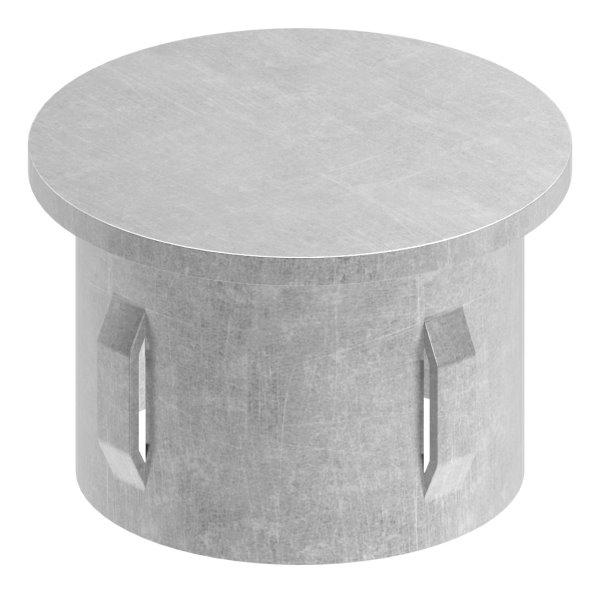 Stahlstopfen flach - fuer Rundrohr Ø 42-4x2-5-2-9 mm - Stahl S235JR- roh-30-2913.8