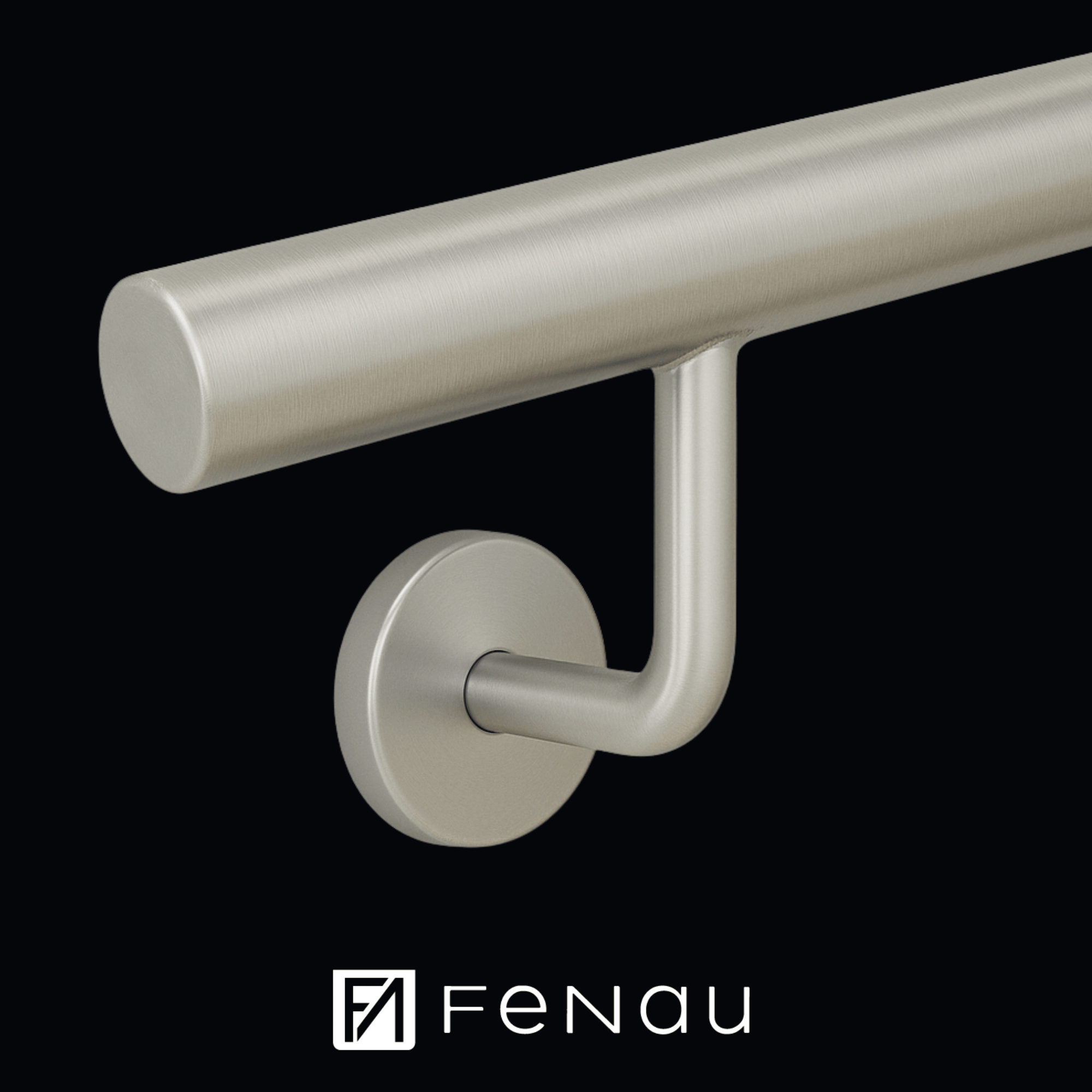 Handlaufhalter mit Cliprosette Handlauf zum Anschweissen V2A-11-2079-A.4