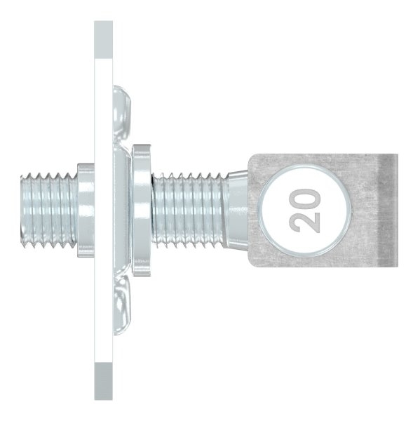 Torband M20 verstellbar mit Befestigungsplatte Stahl -Roh- S235JR-30-3535.7
