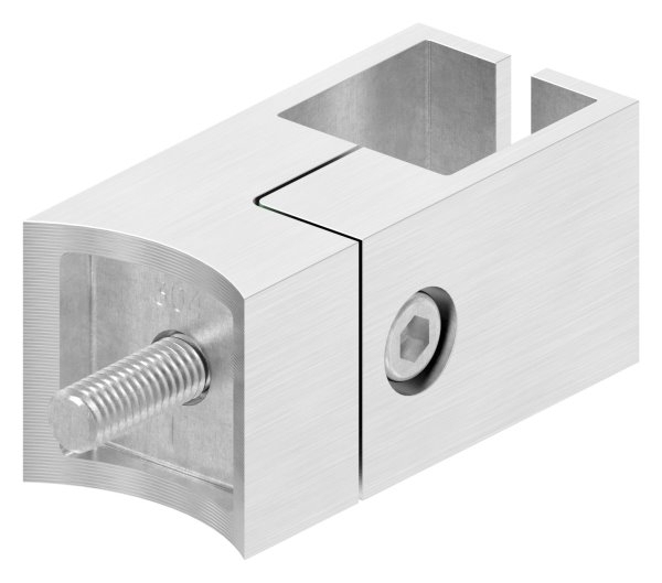 Profilhalter Edelstahl V2A fuer Profil 20x20 mm- Anschluss Ø 42-4 mm- geschliffen Korn 240-88-1155352-240.42