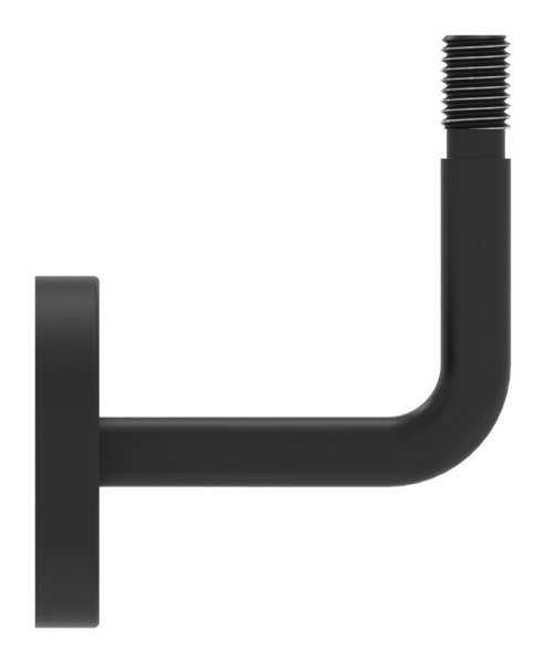 Handlaufhalter Aussengewinde inkl- Abdeckrosette -Ronde und Buegel verschweisst- V2A RAL 9005 matt-88-1150504-240-75.9005