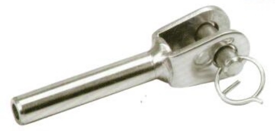 Kabelklemme Edelstahl AISI 316 fuer 4 mm Kabel- geschliffen-89-11A147330004-A.4