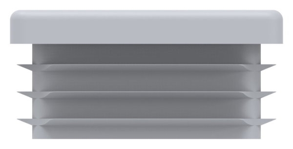 Einsteckkappe Kunststoff fuer Quadratrohr 40 x 40 mm- grau- Wandstaerke 1-5–2-0 mm-88-11178-40X40.G