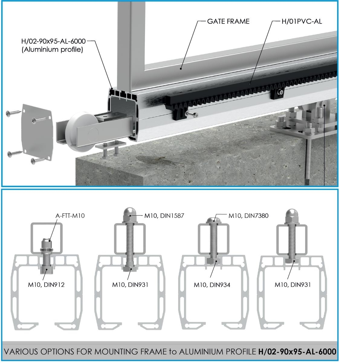Fhrungsprofil Aluminium 90 x 95 mm L=6000 mm roh-89-11H0290X95AL6000-A.4