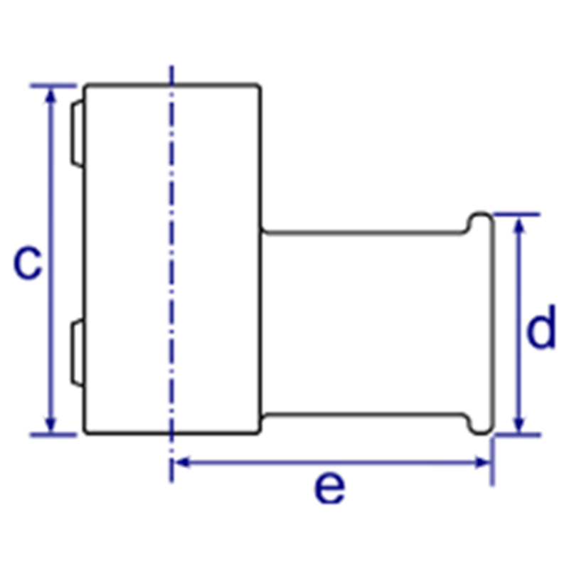 Rohrverbinder Wandhalter massiv Ø 48-3 mm -1 1-2- - Temperguss verzinkt - 245D48-245D48