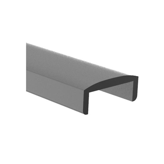 Aufsteckhandlauf Aluminium fuer Glas 12-00-16-76 mm- 21-5 x 8-5 mm- L=5900 mm-89-11AL69010176000SE-A.4