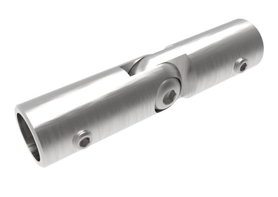 Rundstabverbinder V2A fuer Ø 12 mm Stab- Ø 16 mm aussen- Gelenk 90° verstellbar- geschliffen-11-1611-A.4