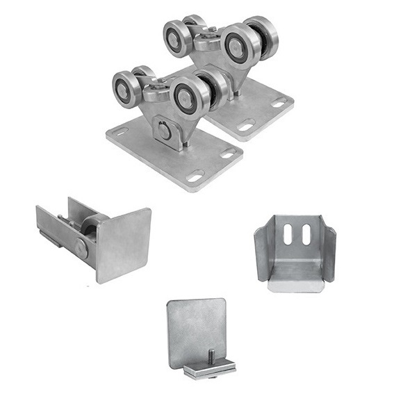 Laufwagenset Edelstahl V2A fr Profil 60 x 60 mm roh-89-11SV60X60ECOINOX-A.4