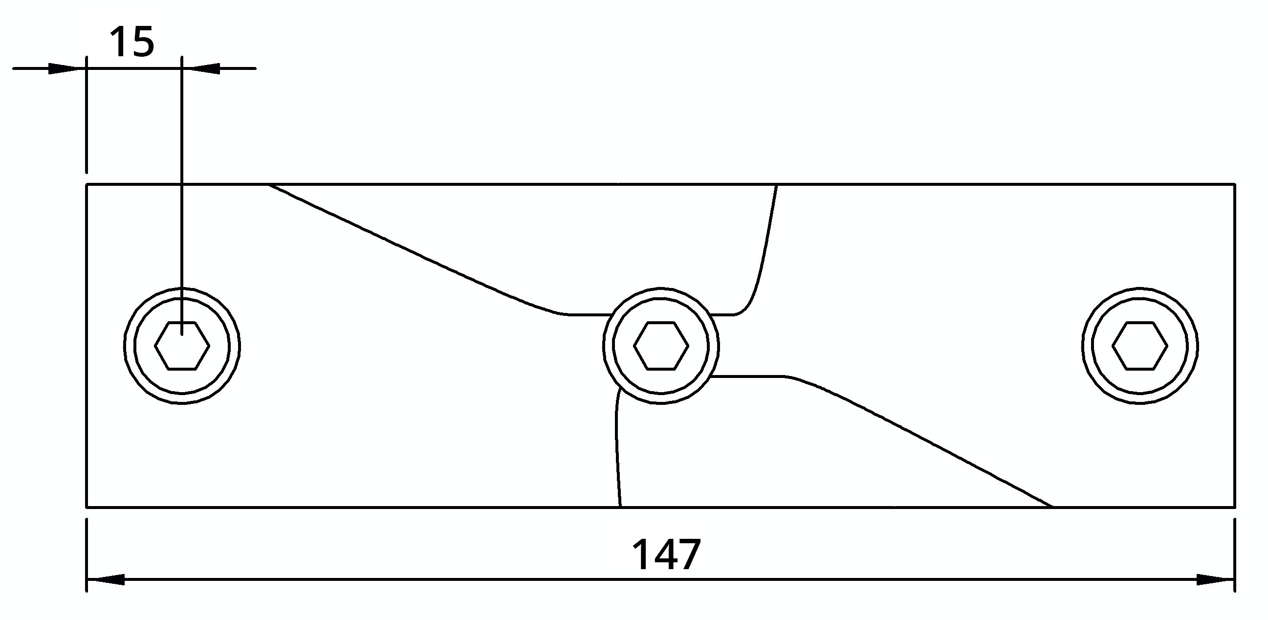 Rohrverbinder Kreuzstueck 30-45° Ø 33-7 mm -1- - Temperguss verzinkt - 130B34-130B34